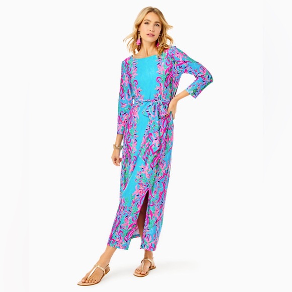 Lilly Pulitzer Dresses & Skirts - NWT Lilly Pulitzer Carabella Maxi Dress Small, S  Seaweed Samba Engineer…